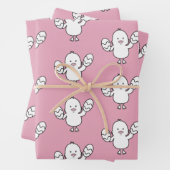 Pastellrosa Niedlich Ostern Küken- und Eiermuster Geschenkpapier Set (Beispiel)