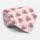 Pastellrosa, niedliche Krustenhalskrake Krawatte (Gerollt)