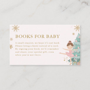 Pastellrosa Nussknacker-Bücher für Baby-Karte Begleitkarte