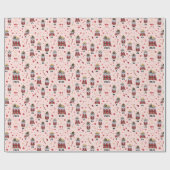 Pastellrosa Nussknackers Mäusekönig Geschenkpapier (Flach)