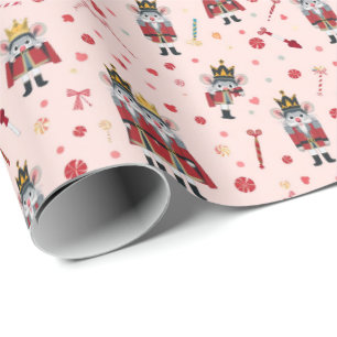 Pastellrosa Nussknackers Mäusekönig Geschenkpapier