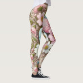 Pastellrosa Ostereier und -Blume Leggings (Rechts)