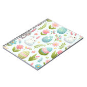 Pastellrosa Ostersonne mit Blume Notizblock (Linke Seite)