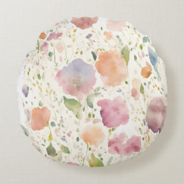 Pastellrosa Peach Lilac Wildblumen Florals by Ava Rundes Kissen