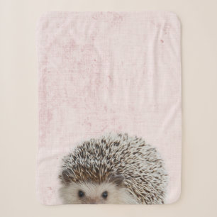 Pastellrosa Peekaboo-Igel Minimalistische Kinderzi Sherpadecke
