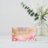 Pastellrosa Perle glänzend feminin Visitenkarte (Stehend Vorderseite)