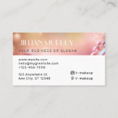 Pastellrosa Perle glänzend feminin Visitenkarte (Rückseite)