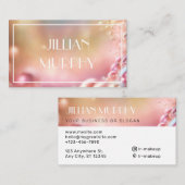 Pastellrosa Perle glänzend feminin Visitenkarte (Vorne/Hinten)