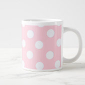 Pastellrosa Polka-Punkte Jumbo-Tasse (Rechts)