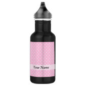 Pastellrosa Polka-Punktmuster Trinkflasche (Rechts)