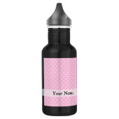Pastellrosa Polka-Punktmuster Trinkflasche (Links)