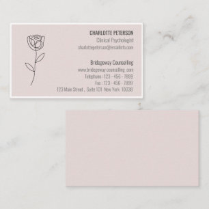 Pastellrosa Psychologe & Berater Visitenkarte