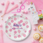 Pastellrosa Punkte Geburtstagsparty Pappteller (Party)