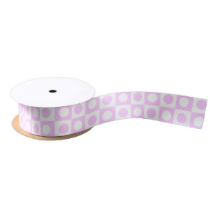 Pastellrosa Punkte und Muster für Quadrate Satinband