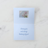 Pastellrosa Rain Lilies Springtime Floral Card Karte (Innenseite)