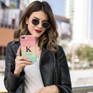 Pastellrosa Rainbow Colorblock Streifen Case-Mate iPhone Hülle