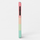 Pastellrosa Rainbow Colorblock Streifen Case-Mate iPhone Hülle (Hinten/Links)