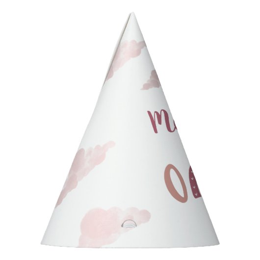 Pastellrosa Regenbogen Ihr Name wird ein Geburtsta Partyhütchen (Links)