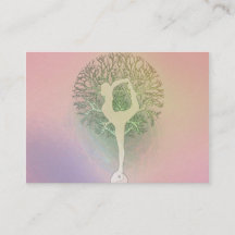Pastellrosa-Regenbogen-Yoga-Baum
