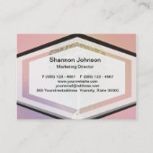 Pastellrosa-Regenbogen-Yoga-Baum Visitenkarte (Rückseite)