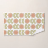 Pastellrosa Retro-Blumenmuster im Stil der Mitte d Badhandtuch Set (Handtuch)
