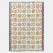 Pastellrosa Retro-Blumenmuster im Stil der Mitte d Decke (Vorderseite Vertikal)