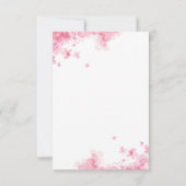 Pastellrosa Romantische florale Wasserfarbe Süß 16 Einladung (Rückseite)