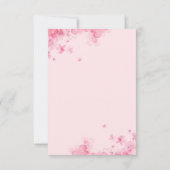 Pastellrosa Romantische florale Wasserfarbe Süß 16 Einladung (Rückseite)