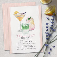 Pastellrosa Rosa Blush | Giralcocktail Geburtstags
