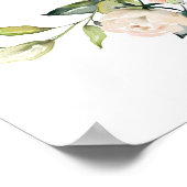 Pastellrosa Rose Blütenfarben Brautparty Poster (Ecke)