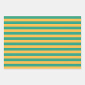 Pastellrosa, Rose, Jade und Gelbstreifen Geschenkpapier Set (Vorderseite 2)