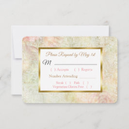 Pastellrosa Rose Wedding RSVP-Karte RSVP Karte