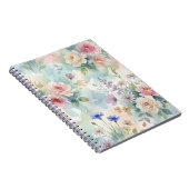 Pastellrosa Rosen Blumenmuster Notizblock (Rechte Seite)