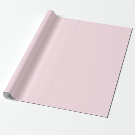 Pastellrosa-Rosen-Einfarbig Geschenkpapier (Ungerollt)