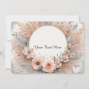 Pastellrosa Rosen und zarte Spitzen-Details Einladung