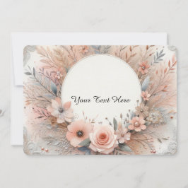 Pastellrosa Rosen und zarte Spitzen Einladung