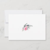 Pastellrosa Roses Watercolor Floral RSVP Card (Rückseite)