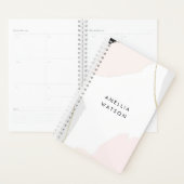 Pastellrosa, Schwarz & Grau Pinselstriche Planer (Anzeige)