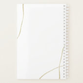 Pastellrosa, Schwarz & Grau Pinselstriche Planer (Rückseite)