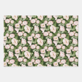 Pastellrosa Schwarze Rose Orchid Blume Geschenkpapier Set (Vorderseite 2)
