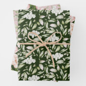 Pastellrosa Schwarze Rose Orchid Blume Geschenkpapier Set (Beispiel)