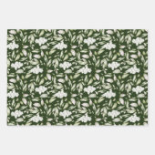 Pastellrosa Schwarze Rose Orchid Blume Geschenkpapier Set (Vorderseite)