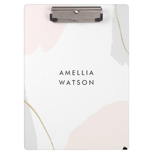 Pastellrosa-, Schwarze u. Klemmbrett (Vorderseite)