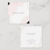 Pastellrosa-, Schwarze u. Quadratische Visitenkarte (Vorne/Hinten)