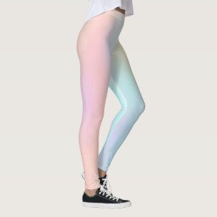 Pastellrosa-Seegrün-Verlaufsgradient Leggings