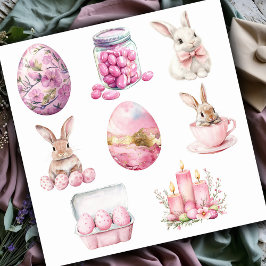 Pastellrosa Set 1 Ostern Aufkleber