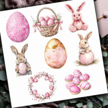 Pastellrosa Set 2 Ostern