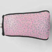 Pastellrosa Silberleopard Golf Headcover (Vorderseite)