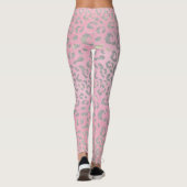 Pastellrosa Silberleopard Leggings (Rückseite)