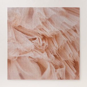 Pastellrosa Stoffe: Elegante Texturen. Puzzle